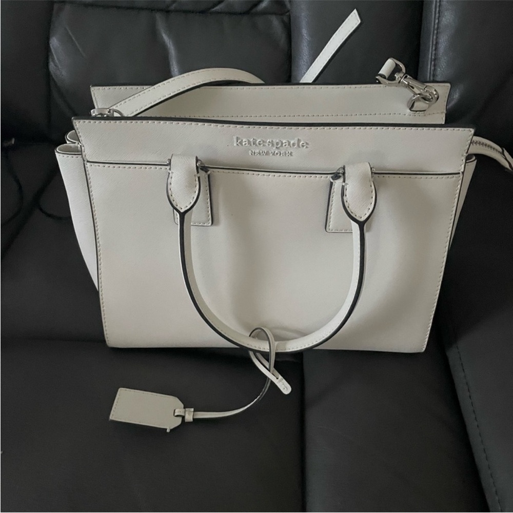 Kate Spade white and cream Satchel Bag